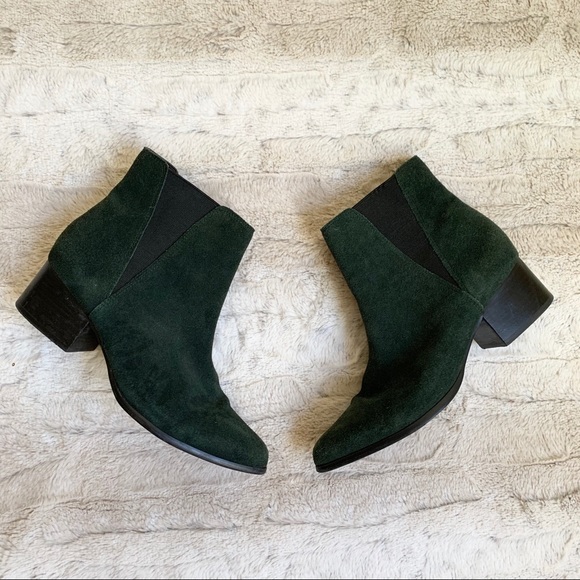 Urban Outfitters Shoes - Urban Outfitters Green Suede Booties